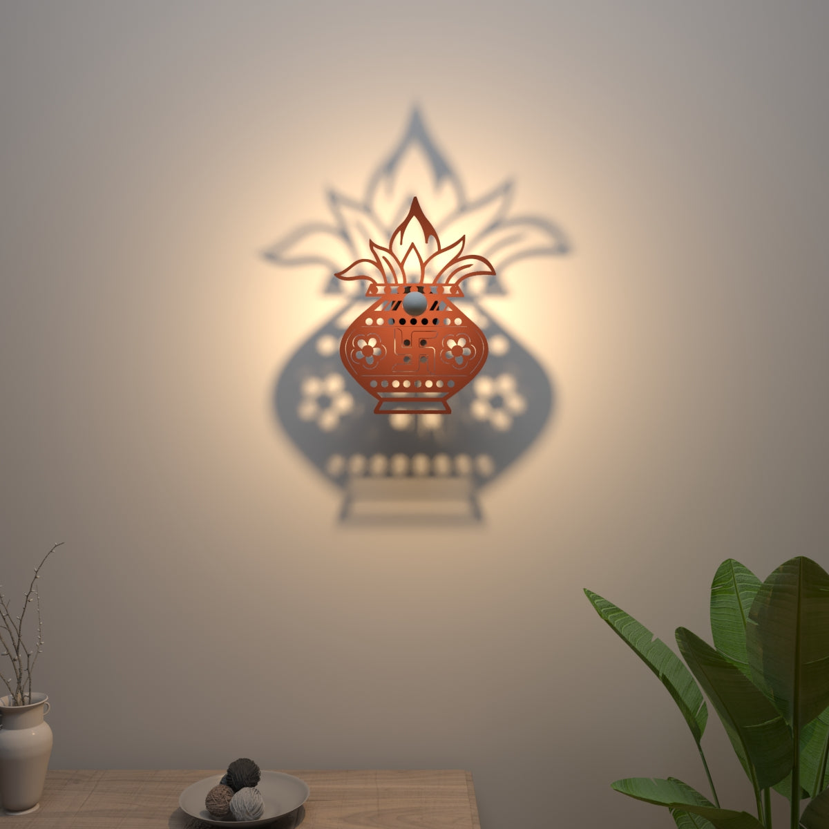 Decorative Kalash Shadow Lamp