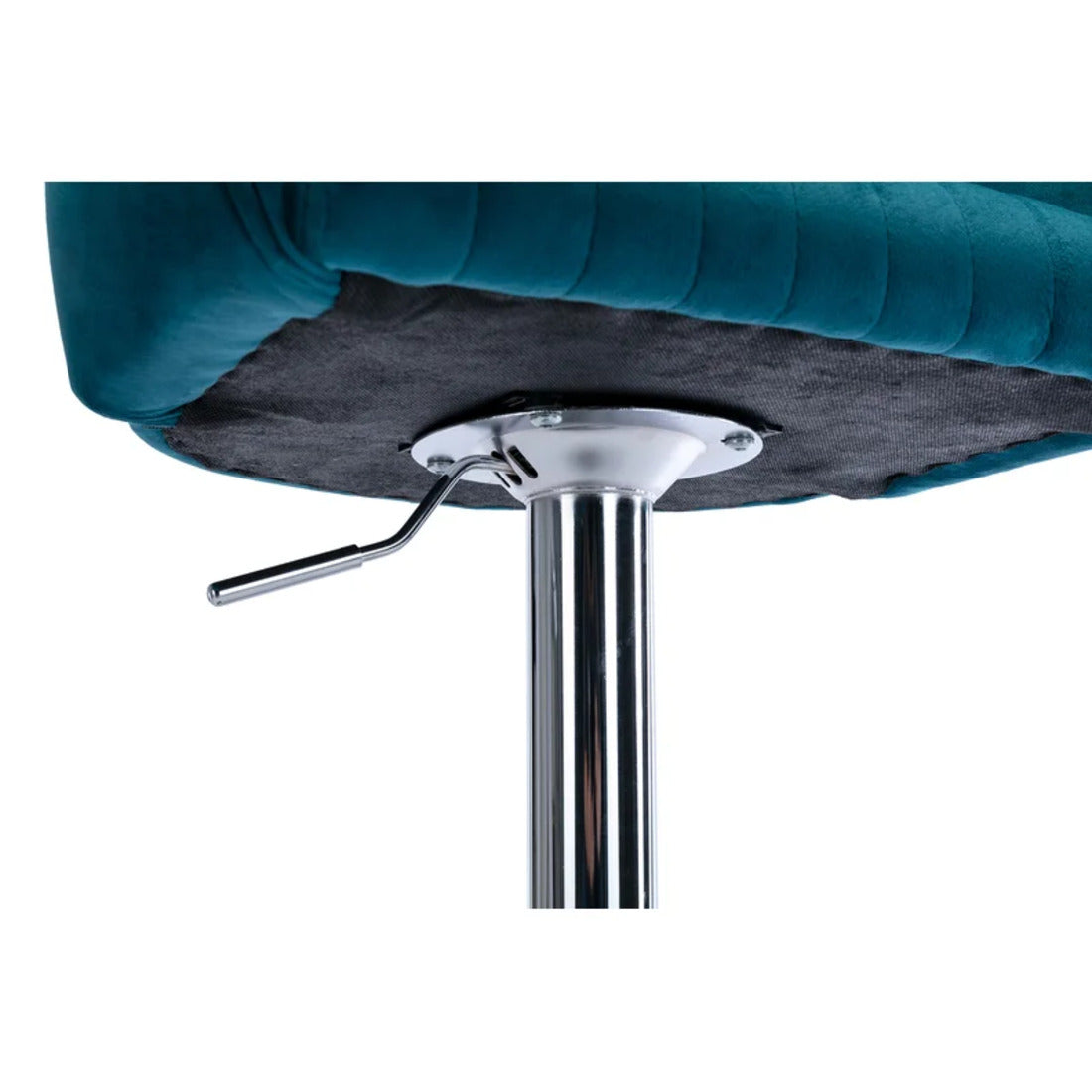 Emerald Plush Feel Velvet Adjustable Bar Stool