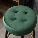 Plush Comfy Velvet Green Bar Stool / High Stool