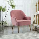 Cake Pink Cushiony Luxury Velvet Lounge Chair