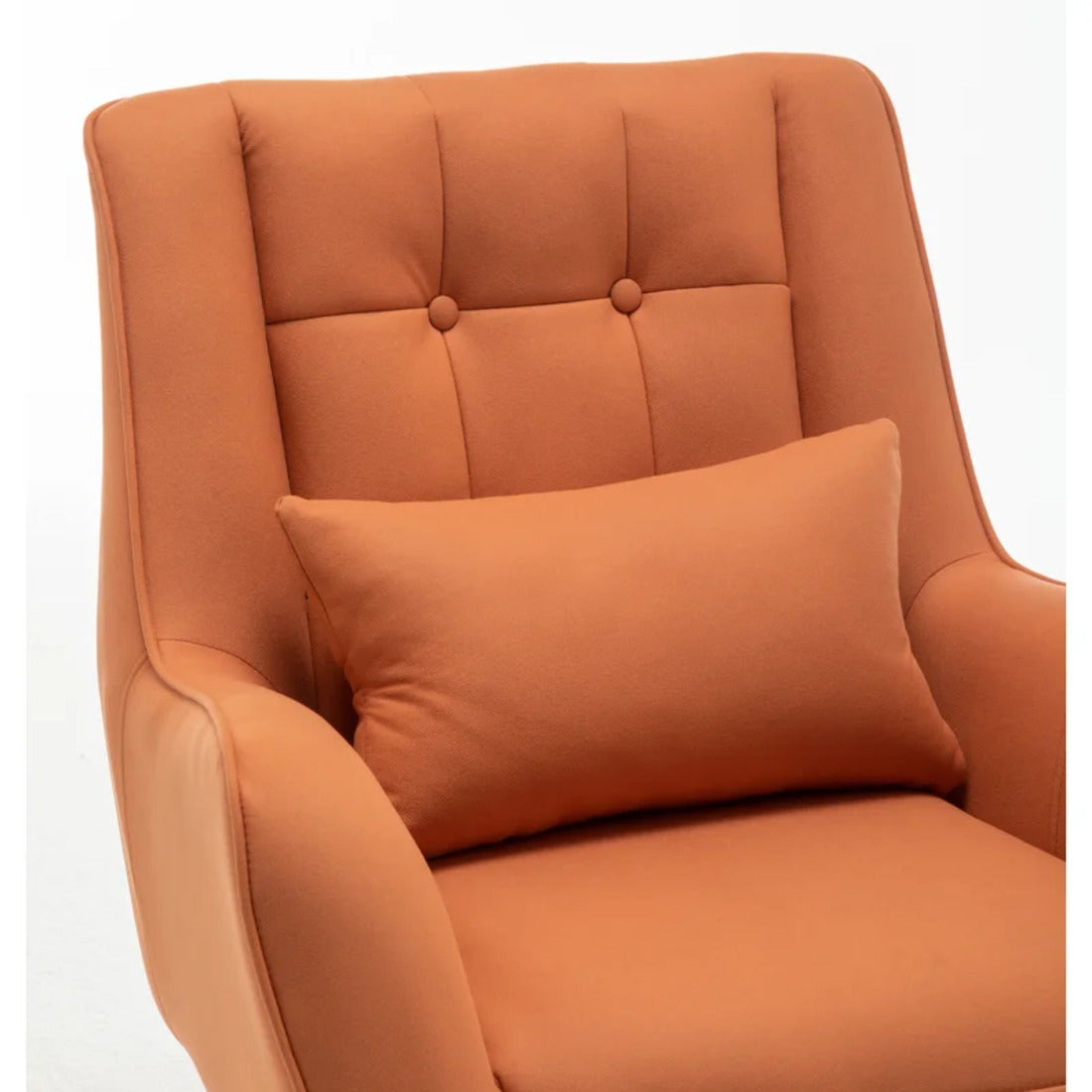 Saffron Thick Padded Velvet Armchair with Cushion