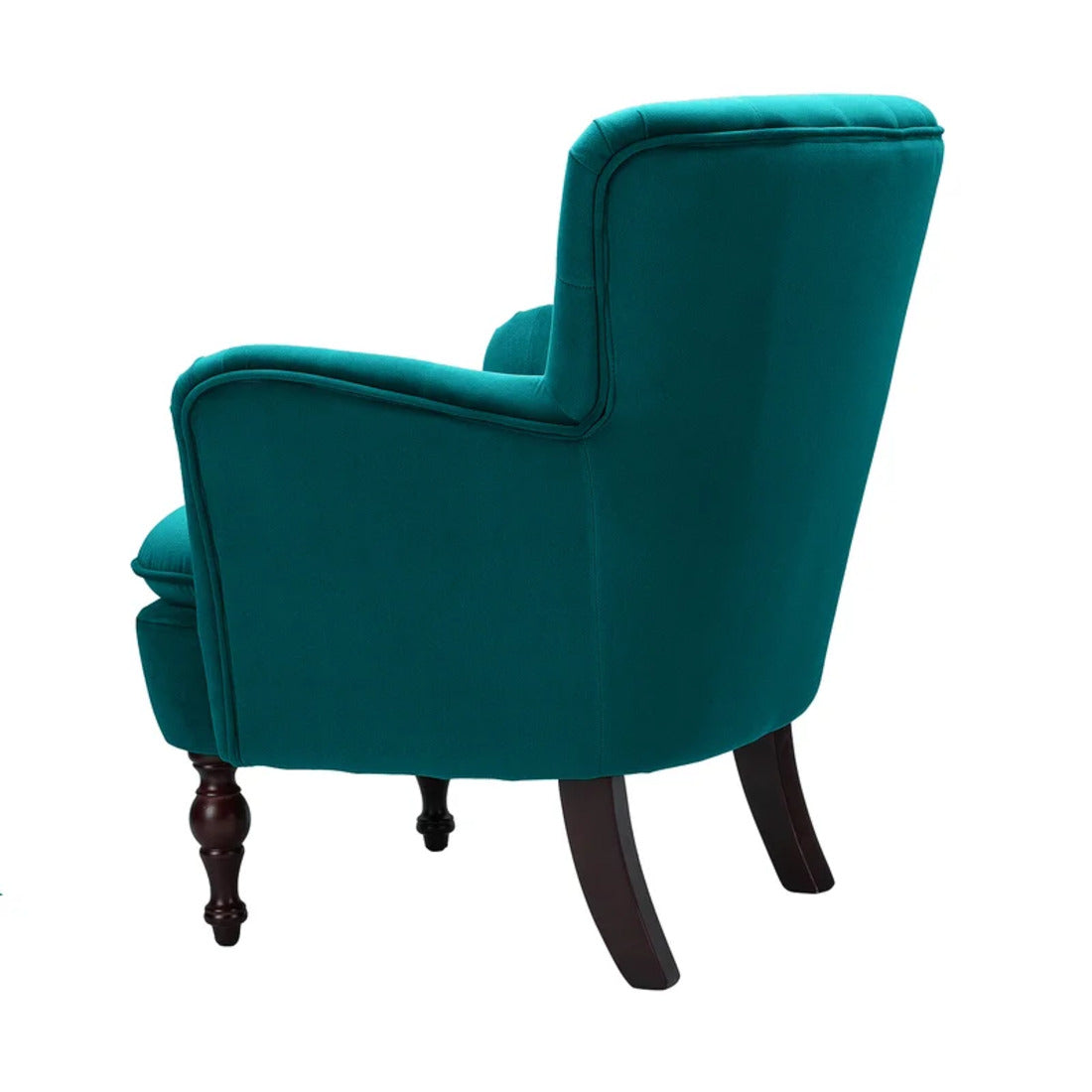 Detailed Tufted Super Comfy Emerald Velvet Lounge Chair