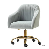 Refined Grey Tufted Velvet Armchair With Golden Legs