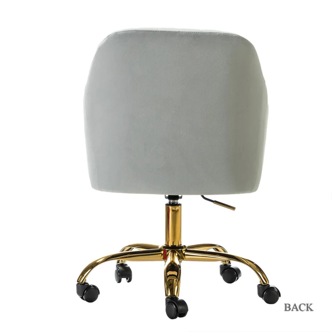 Refined Grey Tufted Velvet Armchair With Golden Legs