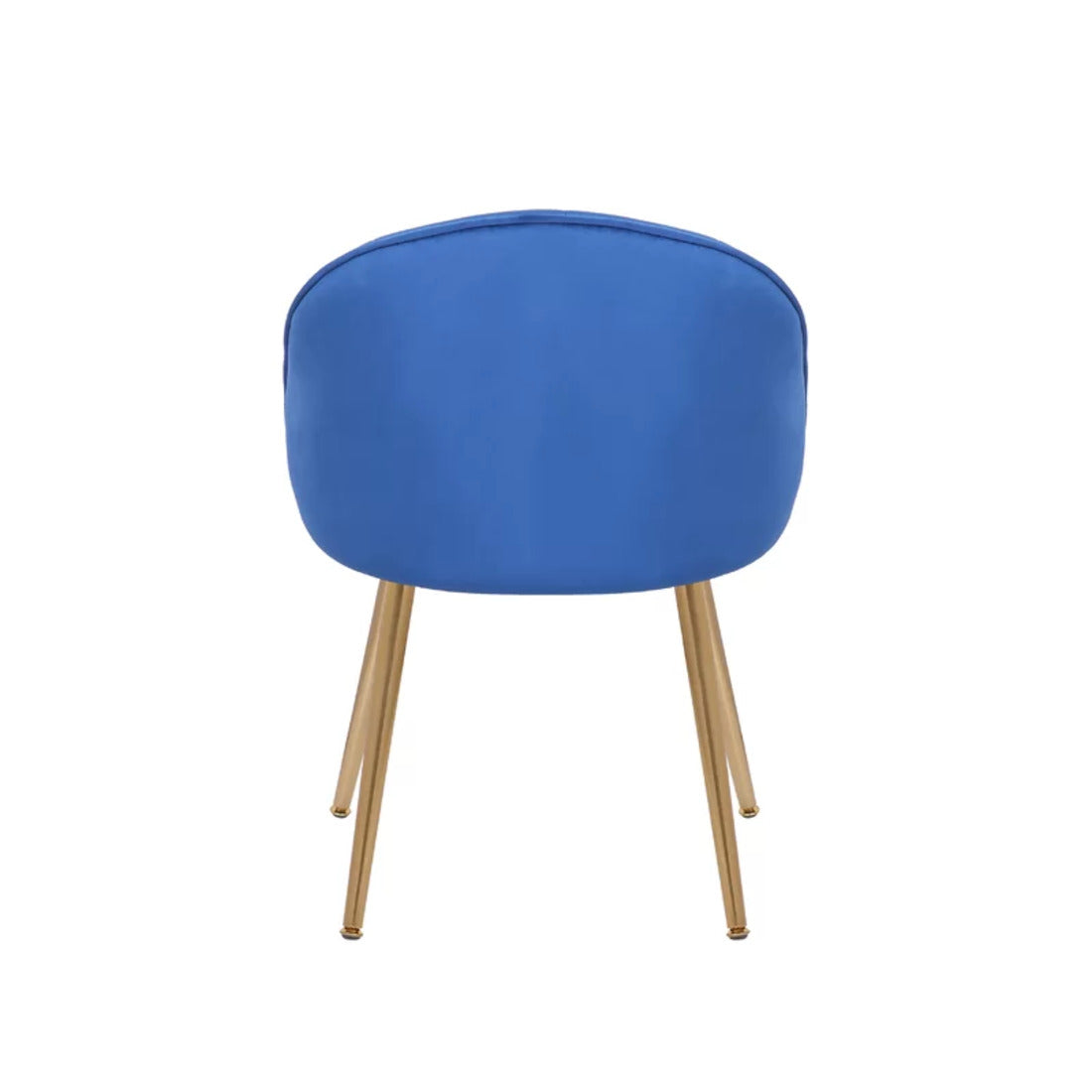 Golden Legged Luxury Blue Velvet Accent Chair