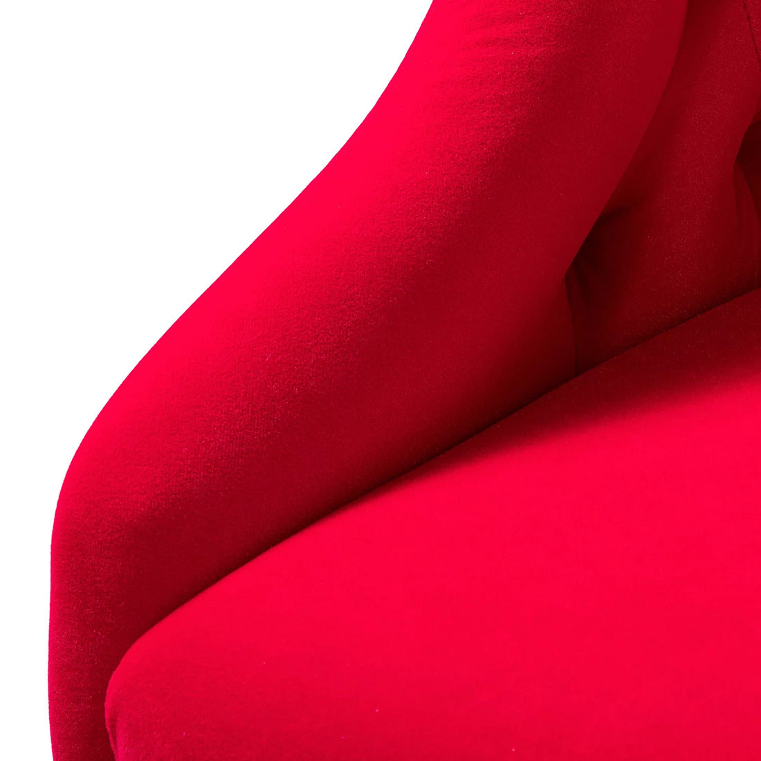 Velvet Clemence Red Task Chairs/Study Chair/Office Chair for Study Room, Office, Swivel Armchair with Gold Base