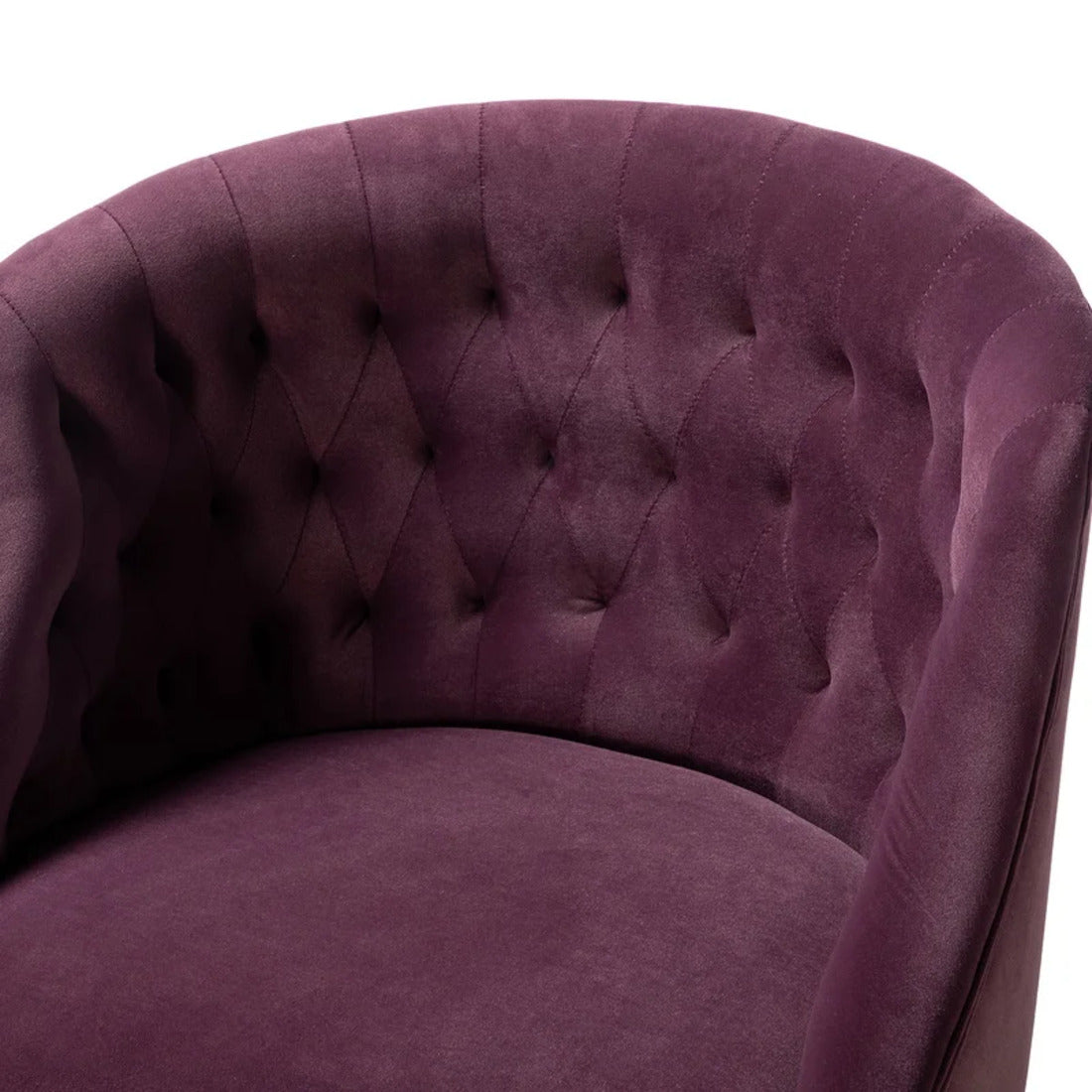 Velvet Clemence Purple Task Chairs/Study Chair/Office Chair for Study Room, Office, Swivel Armchair with Gold Base
