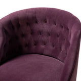 Velvet Clemence Purple Task Chairs/Study Chair/Office Chair for Study Room, Office, Swivel Armchair with Gold Base
