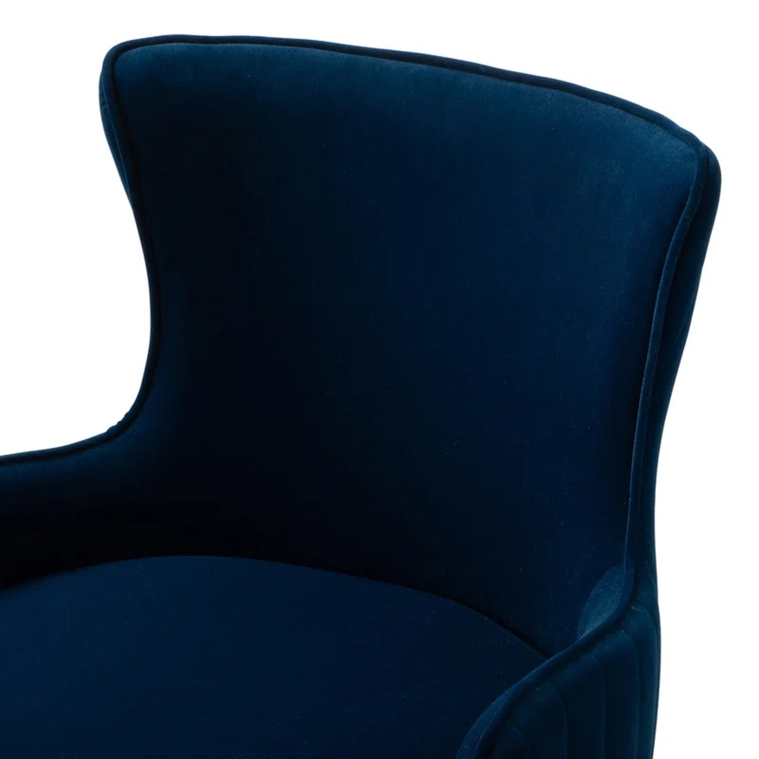 Velvet Clemence Royal Blue Task Chairs/Study Chair/Office Chair for Study Room, Office, Swivel Armchair with Gold Base