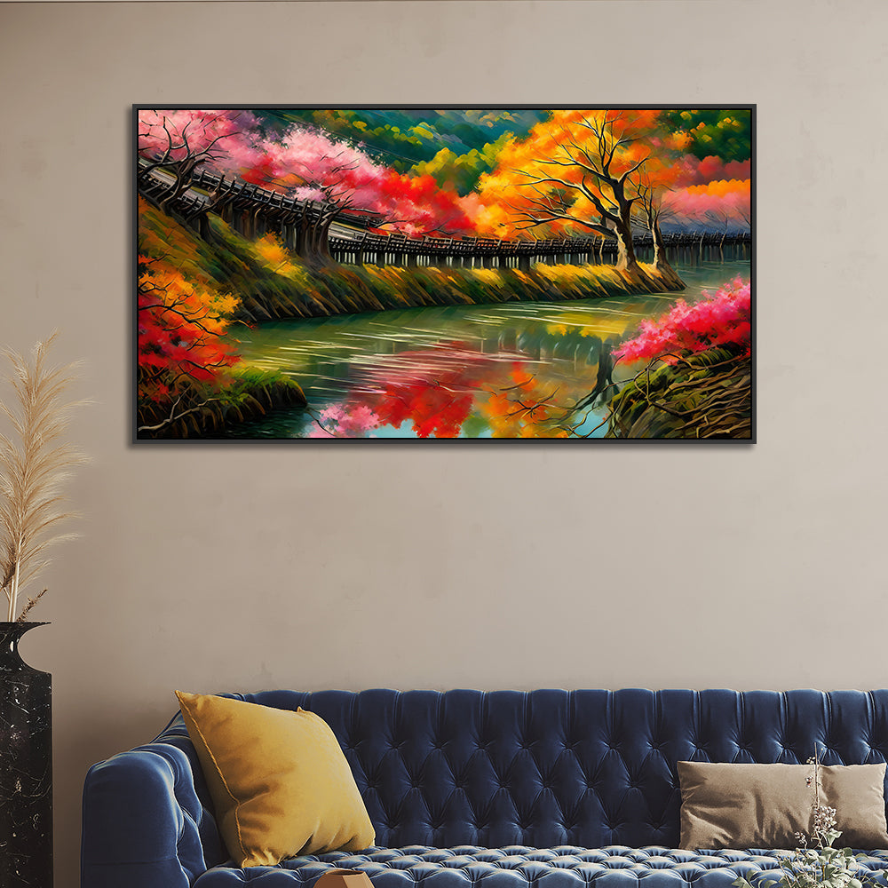 Blossom Floral Tree Canvas Vibrant Nature Wall Painting