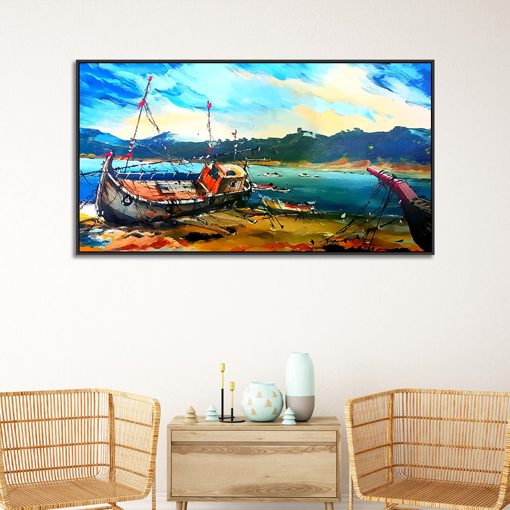 Storm on the Sea of Bali Canvas Wall Painting