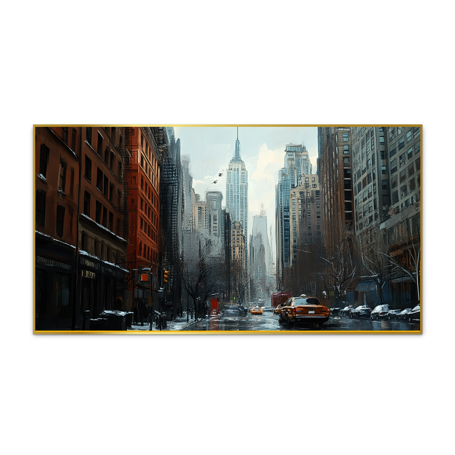 New York City Dynamic Cityscape Canvas Wall Painting