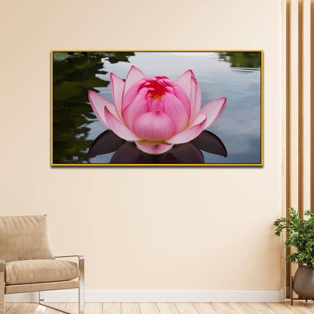 Pink Water Lily Vastu Canvas Wall Art Painting for Home Décor