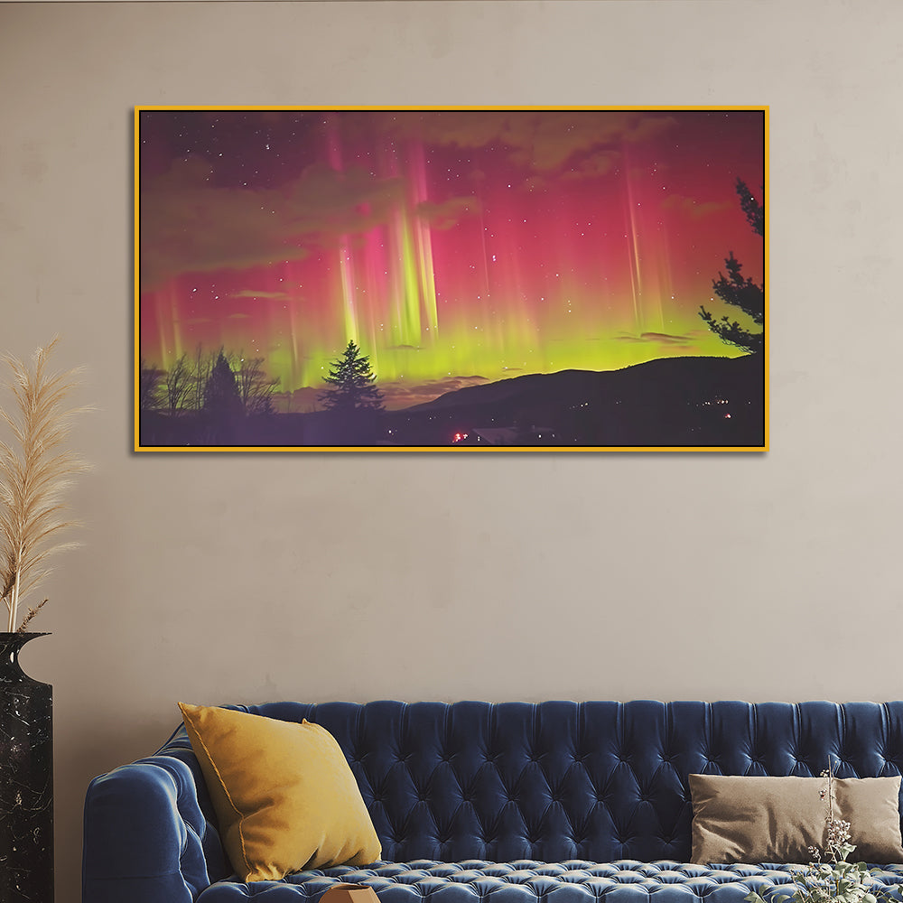 Aurora Borealis Stunning Northern Lights Canvas Painting for Wall Décor