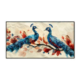 Peacock Pair Vastu Canvas Wall Painting for Home and Office Décor