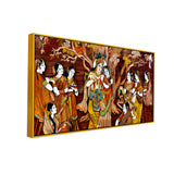Radha Krishna Rasleela Large Canvas Wall Painting