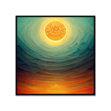 Celestial Radiance - Abstract Sun & Sky Modern Canvas Wall Painting