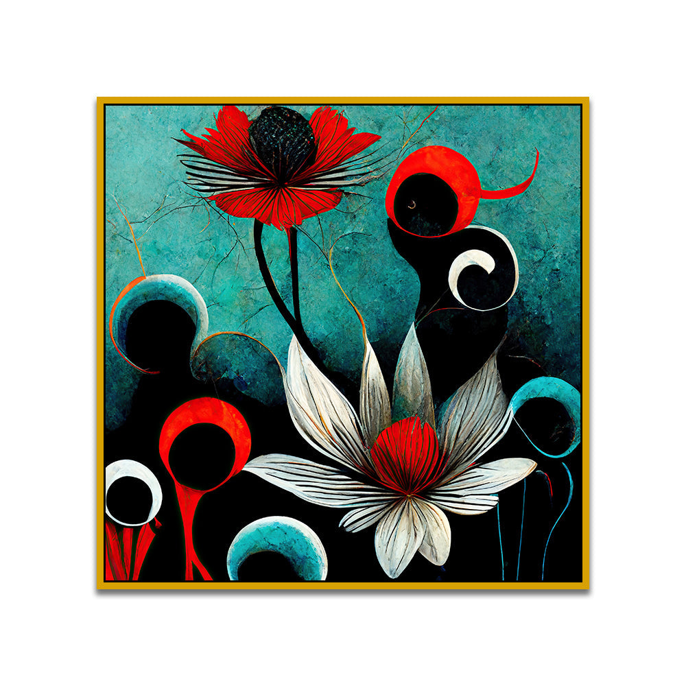 Modern Abstract Floral Canvas Wall Painting