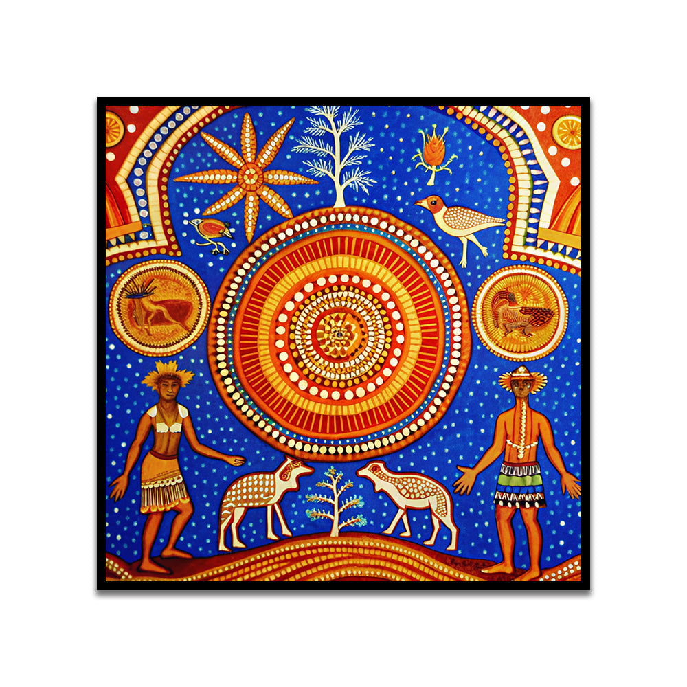 Traditional Canvas Painting of Australian ancient Aboriginal artwork