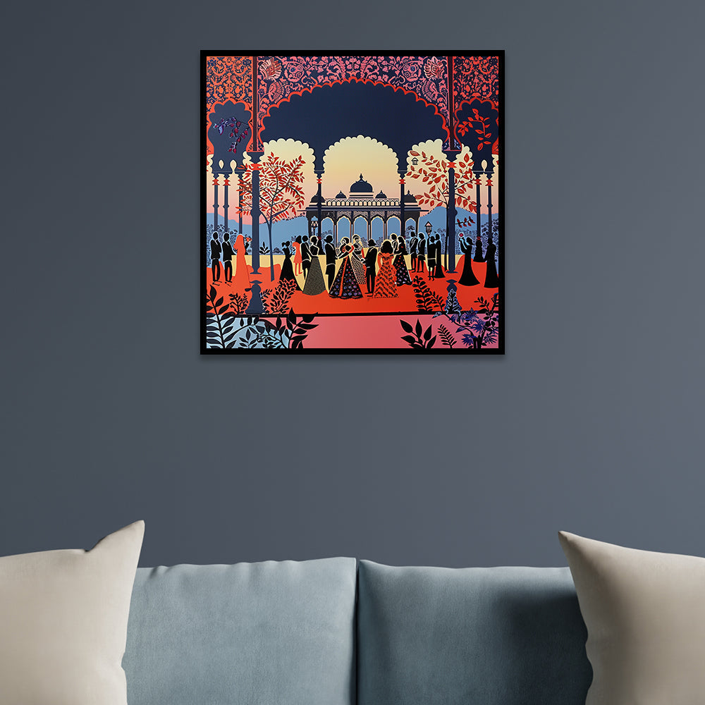 Elegant Rajasthani Canvas Wall Painting for Home and Office Décor