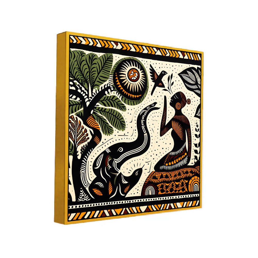 Elegant Abstract Textured Canvas Wall Painting