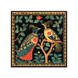 Traditional Indian Folk Art Bird Canvas Wall Painting for Home Décor