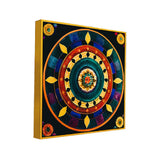 Vibrant Traditional Circular Floral Design Mandala Art Canvas Wall Painting