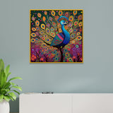 Vibrant Multicolor Majestic Peacock Vastu Canvas Wall Painting
