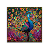 Vibrant Multicolor Majestic Peacock Vastu Canvas Wall Painting