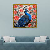 Majestic Peacock Canvas Wall Painting for Home and Office Décor