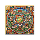 Sacred Mandala Traditional Tibetan Style Spiritual Canvas Wall Painting