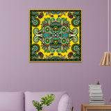 Vibrant Colorful Floral & Paisley Art Mandala-Inspired Canvas Wall Painting
