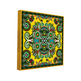 Vibrant Colorful Floral & Paisley Art Mandala-Inspired Canvas Wall Painting