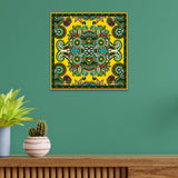 Vibrant Colorful Floral & Paisley Art Mandala-Inspired Canvas Wall Painting
