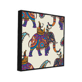 Traditional Indian Folk Art Royal Elephant Canvas Wall Painting