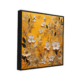 Bright 3d White Floral Canvas Painting for Wall Decoration