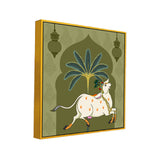 Traditional Indian Pichwai Square Canvas Painting for Wall Décor
