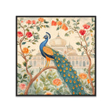 Floral Peacock Canvas Vastu Painting for Home Décor
