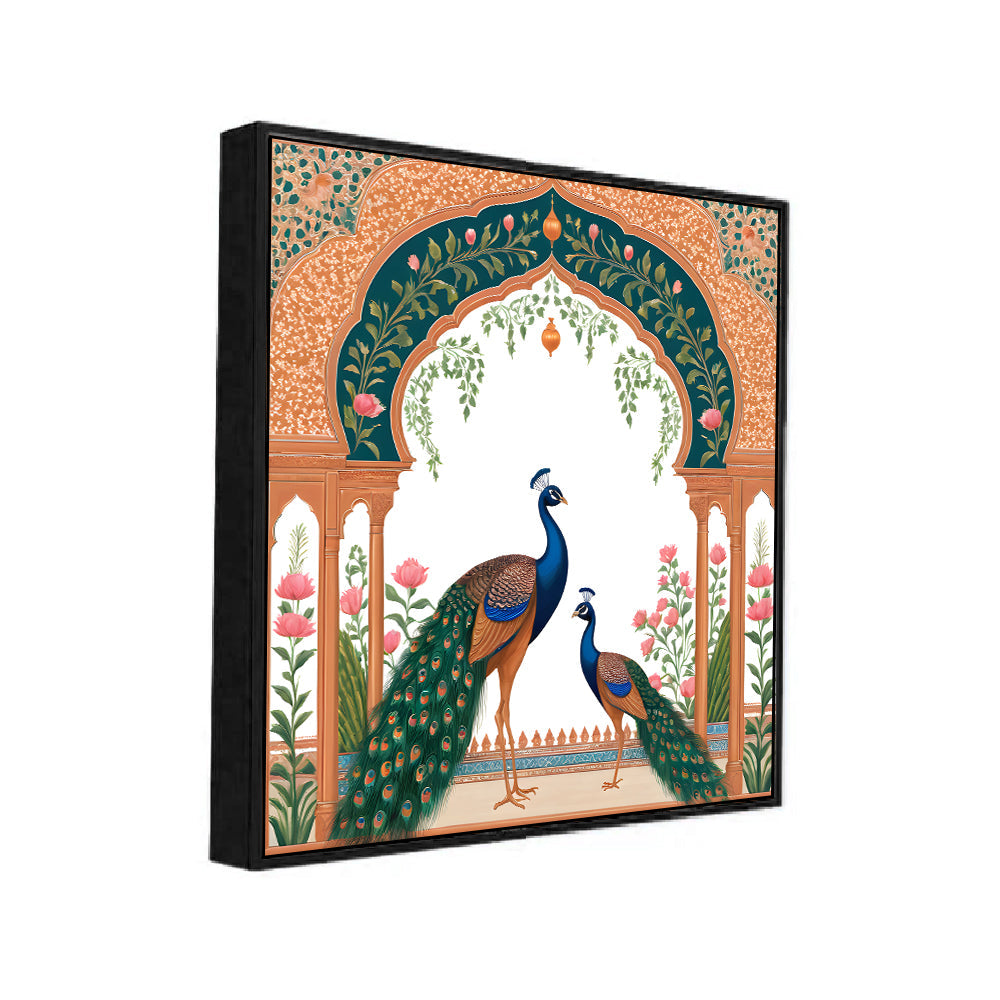 Romantic Peacock Couple Canvas Wall Painting FF061