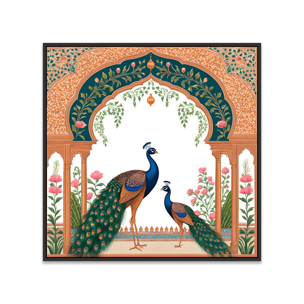 Romantic Peacock Couple Canvas Wall Painting FF061