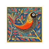 Vibrant Indian Art Madhubani Design Canvas Wall Decorative Painting