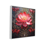 Pink Lotus Floral Vastu Canvas Wall Painting for Home and Office Décor