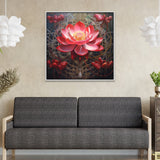 Pink Lotus Floral Vastu Canvas Wall Painting for Home and Office Décor