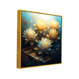 Luxurious Golden Lotus Vastu Canvas Wall Painting