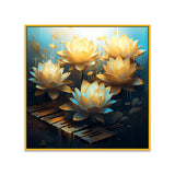 Luxurious Golden Lotus Vastu Canvas Wall Painting