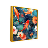 Colorful Koi Fish Vastu Canvas Wall Painting