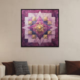 Spiritual Geometric Mandala Canvas Wall Painting for Meditation, Home, or Yoga Room