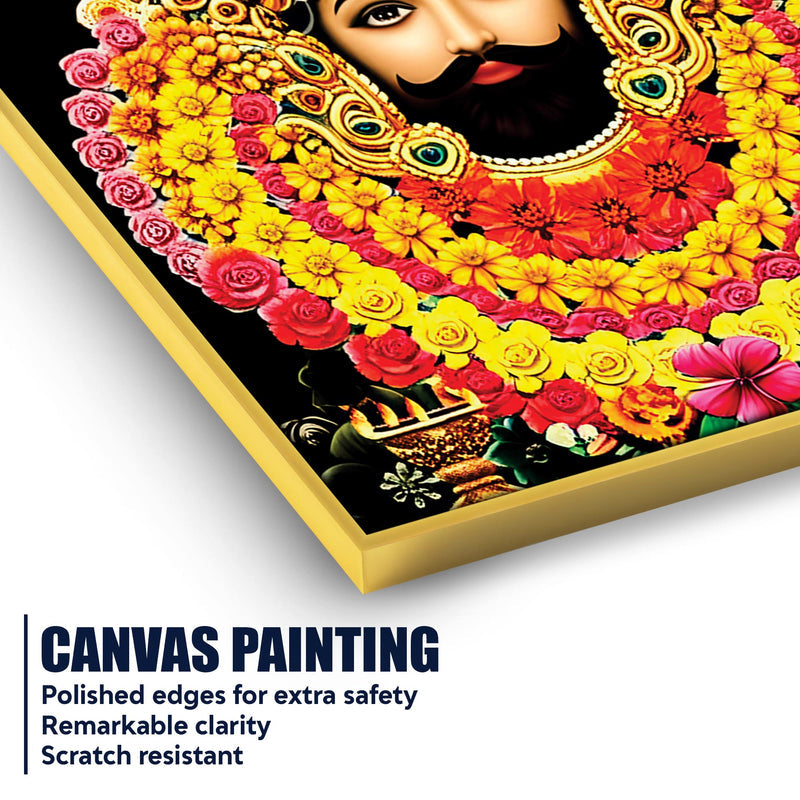 Khatu Shyam Ji Canvas Painting Indian Religious Wall Art