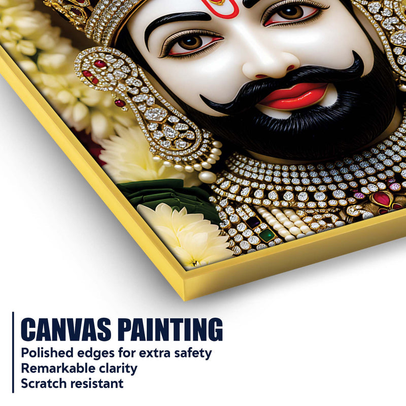 Khatu Shyam Ji Devotional Canvas Wall Painting Pooja Room Home Decor