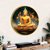 Luxury Gautam Buddha Round Wall Painting